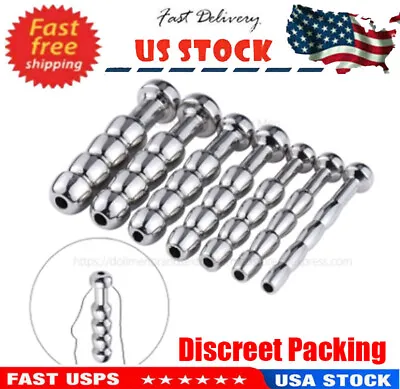 Metal Urethral Stretching Penis Solid Plug Stainless Steel Dilator Sounding New • $6.99