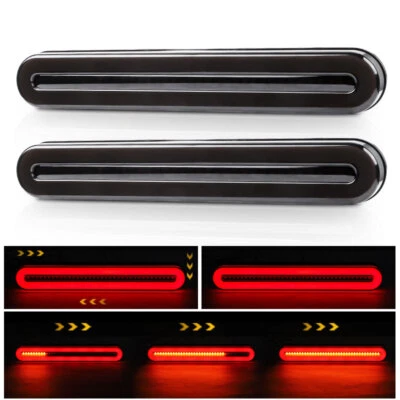 $44.59 • Buy 2x Halo Neon Tail Light 36 LED Flowing Turn Signal Stop Brake Trailer Truck ATV