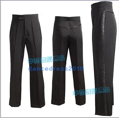 Men Rhythm Ballroom Latin Tango Modern Samba Salsa Practise Dance Pants Black 1P • $51.29