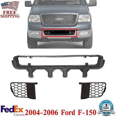 Front Bumper Lower Grille Assembly Left&Right Side For 2004-2006 Ford F-150 3Pcs • $59.93