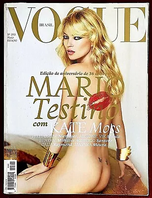  Vogue Brazil Magazine N.393 ~ May 2011 ~ Kate Moss Mario Testino Prince William • $249.99