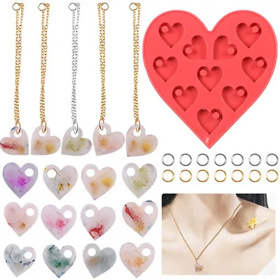 £3.79 • Buy Heart-shaped Pendant Mould Silicone DIY Resin Epoxy Casting Mould Art Craft Mold