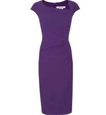 £37 • Buy L K Bennett Purple  Davina Wiggle Dress Pencil ASO DOC UK 6 8 NYE
