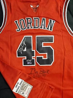 Michael Jordan Chicago Bulls #45 Signed (im Back) Jersey Hologram Authenticated • $601