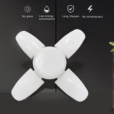 LED Bulb Fan Blade Lamp E27 Foldable Led Light Bulb 6500K For Home Ceiling Light • $6.88