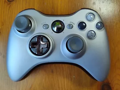 ✅ OEM Microsoft Xbox 360 Wireless Controller Special Edition Silver Parts Only • $14.99