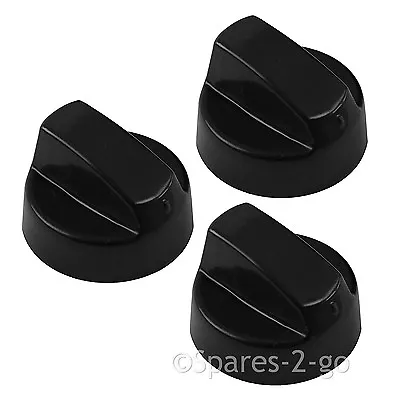 3 X CANDY Black Oven Cooker Hob Control Knob Switch + Complete Adaptor Kit • £8.14