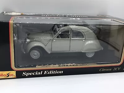 $29.99 • Buy Maisto 1952 Special Edition Citroen 2CV Gray Die-cast - 1:18 Scale New In Box
