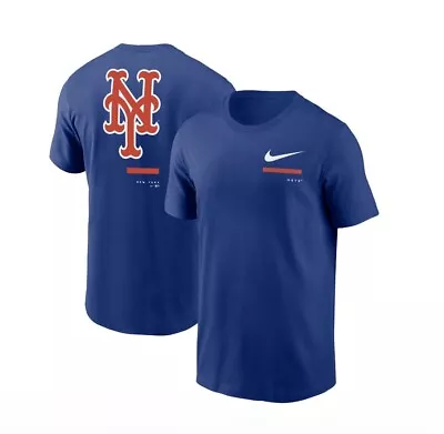 NIKE MENS NEW YORK METS BLUE WORDMARK LEGEND T SHIRT XL Cotton Tee • $22.46