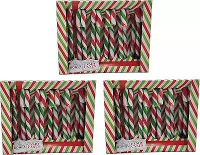 Candy Canes 12 Peppermint Flavour For Xmas Tree Decorations • £9.58