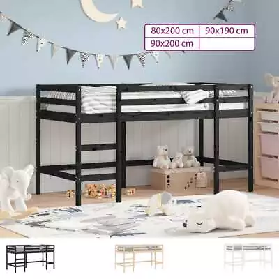 Kids' Loft Bed With Ladder Children Bedroom Bunk Bed Solid Wood Pine VidaXL • £148.99
