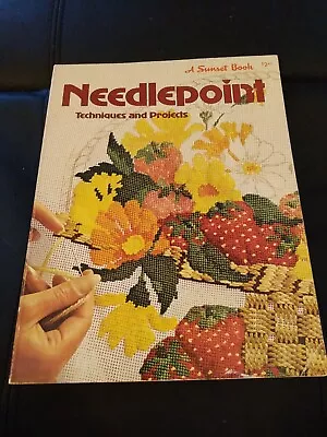 Vintage 1977 Needlepoint Techniques And Projects Pattern Book • $6.99