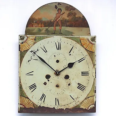 Grandfather/longcase Iron Clock Dial. Late 18th Century. Original. C.1810-1830 • £135