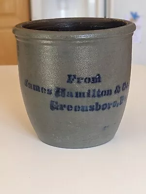 Stoneware JAMES HAMILTON GREENSBORO PA Gallon Cream Pot Jar Crock  • $325