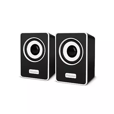 Computer Speakers Phission Mini Speaker With Stereo Sound 6W USB Powered 3.5 • $14.16