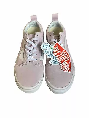 Vans Old Skool Baby Pink/White UK Size 1.0 New In Box With Tags Never Worn. • £19