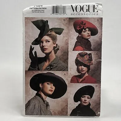 Vogue Accessories Sewing Pattern 7464 O/S Vintage Women Hats All Sizes Uncut • $11.69