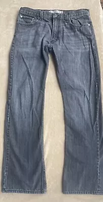 Levi's 34 X 34 527 Low Rise Boot Cut Dark Wash Gray Denim Jeans Black Label • $24.95