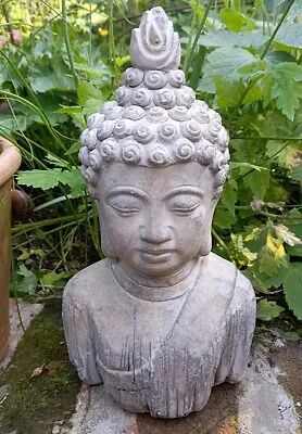 Buddha Head Home Or Garden Statue Sculpture - Frost Proof Stone Effect • £19.99