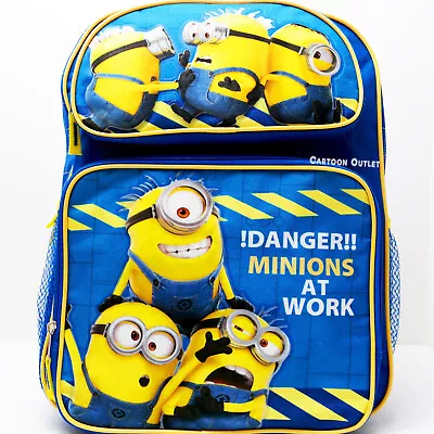 Despicable Me Minions At Work Large 16  Backpack Kids School Bag Travel Tote New • $24.29