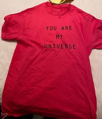 Coldplay Pink 'My Universe' Merch T-Shirt - Size M BRAND NEW W/O TAGS • $35