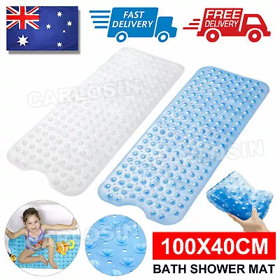 100x40cm Bath Shower Mat Extra Large Kid Anti Non Slip Rubber Sucker Bathtub AU • $14.95