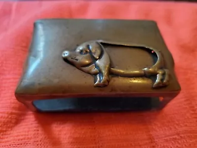 £20 • Buy Old Vintage Brass Pig Matchbox Holder