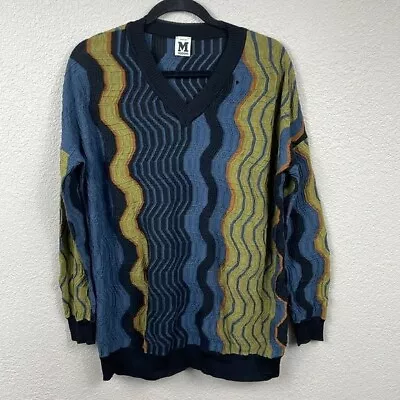 M Missoni Wavy Abstract Sweater Wool Blend Multicolor Sz S • $35