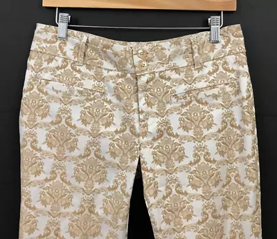 Anthropologie Cartonnier Pants Charlie Ankle Brocade Jacquard Trousers Size 4 • $19.99