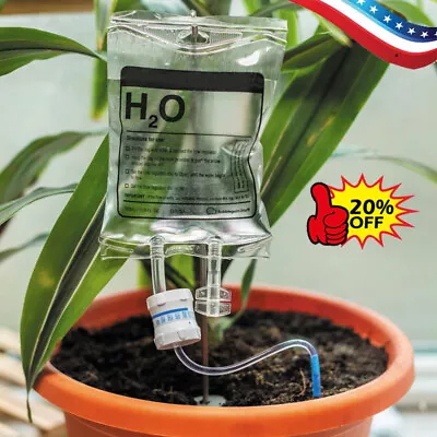 $21.47 • Buy Automatic Self Watering System IV Drip Bag Plant Life Support Drip Irrigation 🌱