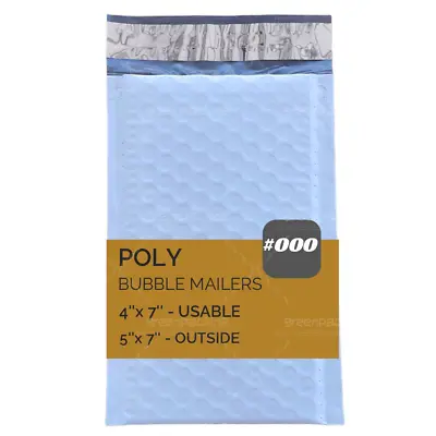 WHOLESALE 📣📣 #000 Poly Bubble Mailer 4''x7'' Padded Envelopes Shipping Bags • $3.94