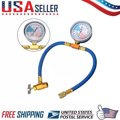 R134A R12 R22 Car Air Conditioning Recharge Measuring Kit Hose Gas Gauge New • $22.34