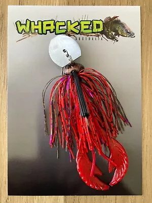WHACKED LURES AUST ~ 3/8oz Weedless Craw CHATTERBAIT ~ EVIL RED CRAW • $10.99