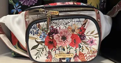 Nicole Lee Fanny Pack 16103- BOHEMIAN WHITE NEW Flowers. Dreamcatcher  • $29.99