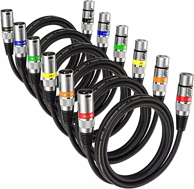 XLR Microphone Cable 2 Feet - XLR Male To Female 3 Pins Balanced XLR Cables 6 • $32.95