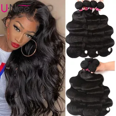 UNice Hair Malaysian Body Wave Human Hair Extensions 4 Bundles Virgin Hair Weave • $88.02