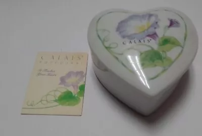 Mary Kay Fragrance CALAIS Morning Glory Porcelain Heart Trinket Box With Lid D9 • $6.99