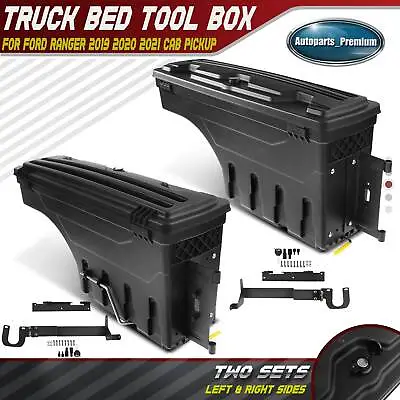 Driver & Passenger Side Truck Bed Storage Box ToolBox For Ford Ranger 2019-2021 • $236.99