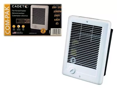 Cadet 67507 Com-Pak Fan Forced Electric Wall Heater W/Thermostat White 2000W • $80