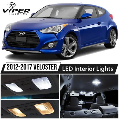 White Interior LED Lights Bulbs Package Kit For 2012-2017 Hyundai Veloster • $13.99