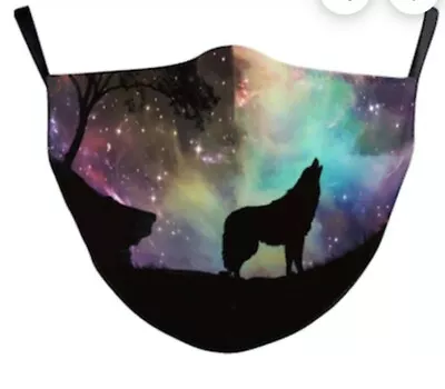 £4.99 • Buy Fashion Mask Galaxy Wolf Washable Face Cover, Fashion Dust Mask 