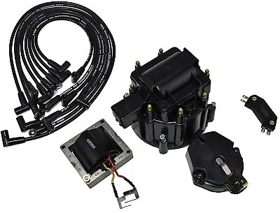 $54.99 • Buy Chevy SBC 262 283 302 350 HEI Distributor Tune Up Kit & 8.0mm Spark Plug Wires