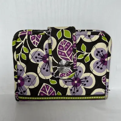 Vera Bradley Wallet In Plum Petals Design • $18