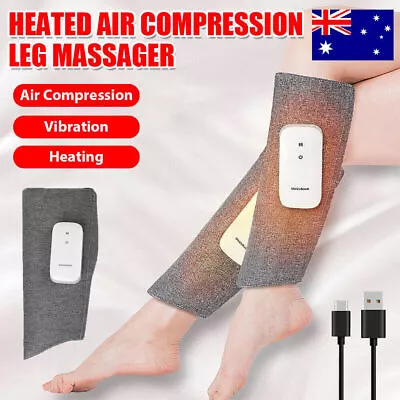 Foot Leg Massagers Heated Air Compression Mat Machine Circulation Muscles Relax • $38