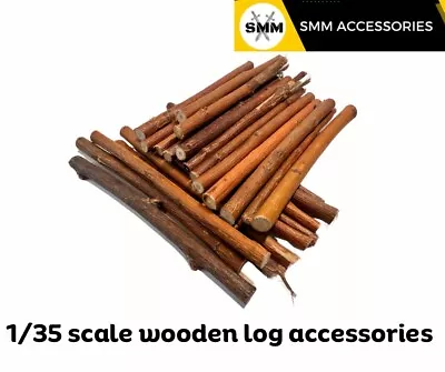 20 Piece 1/35 Scale Wooden Log Accessories For Dioramas And Vehicles • £8.97