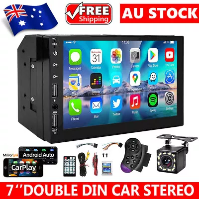 Universal 7  Touch Screen Double 2 Din Car Stereo Head Unit Radio GPS Nav Camera • $75.95