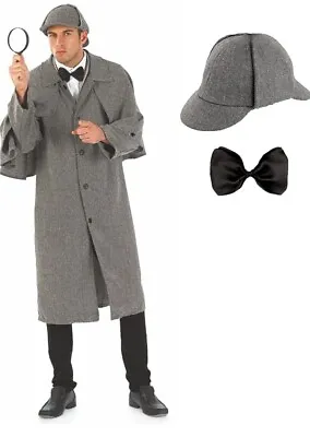 Mens Victorian Detective Costume Adult Historical Sleuth Fancy Dress M  • £27.99