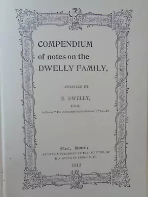 £119.99 • Buy 1912 Compendium Of Notes On The Dwelly Family Oban Gaelic Language Genealogy ^