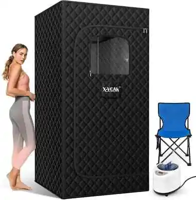 X-Vcak Portable Steam Sauna Portable Sauna For Home Black • $189