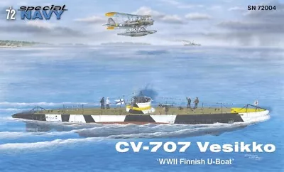 SN72004 - Special Navy 1:72 - CV 707 Vesikko  WWII Finnish U-Boat • £69.99